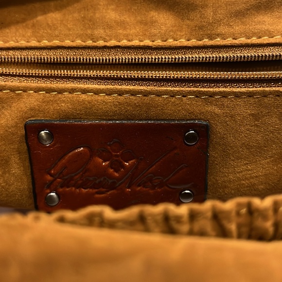 Patricia Nash Rora Frame Satchel, Tweed, Red Black New w/DustBag $229 (SOLD OUT) - Picture 7 of 11